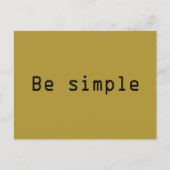 Cartes Pour Fêtes Annuelles Soyez simple (Devant)