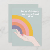 Cartes Pour Fêtes Annuelles Soyez un arc-en-ciel dans mon nuage (Devant / Derrière)