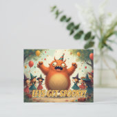 Cartes Pour Fêtes Annuelles Soyons Éffrayants - Joli Monster Party Fun (Debout devant)