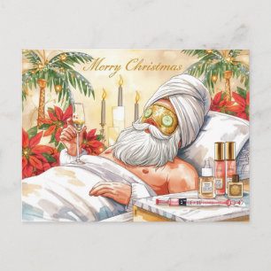 Cartes Pour Fêtes Annuelles Spa de Noël sur le thème du Père Noël