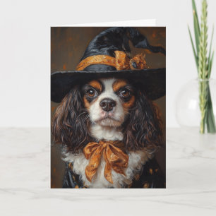 Cartes Pour Fêtes Annuelles Spaniel Sorcière Halloween