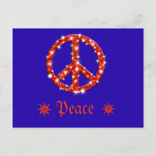 Cartes Pour Fêtes Annuelles Sparken Look signe de paix