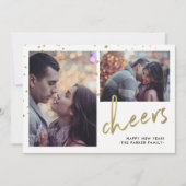 Cartes Pour Fêtes Annuelles Sparkling cheer | Happy New Year Deux Photo (Devant)