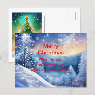 Cartes Pour Fêtes Annuelles Sparkling Winter Christmas Holiday Card Snowling