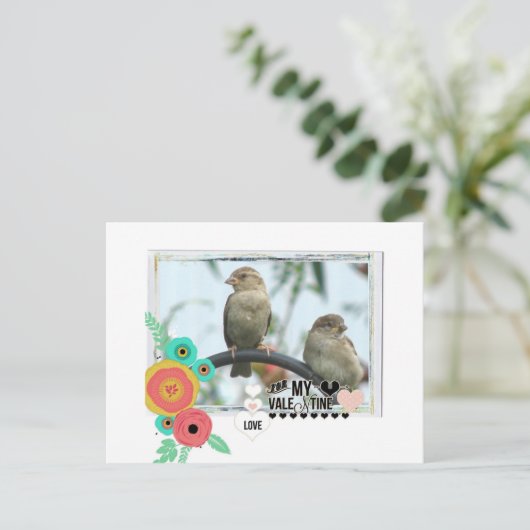Cartes Pour Fêtes Annuelles Sparrow Valentine (Debout devant)