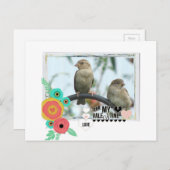 Cartes Pour Fêtes Annuelles Sparrow Valentine (Devant / Derrière)