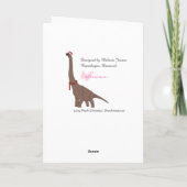Cartes Pour Fêtes Annuelles Spécial dinosaure à long cou Brachiosaure Noël (Dos)
