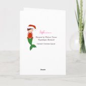 Cartes Pour Fêtes Annuelles Spécial sirène de Noël (Dos)