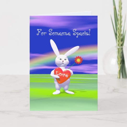 Cartes Pour Fêtes Annuelles Special Valentine Bunny (Devant)