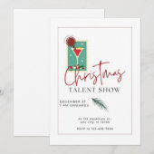 Cartes Pour Fêtes Annuelles spectacle de talents de Noël (Devant / Derrière)