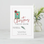 Cartes Pour Fêtes Annuelles spectacle de talents de Noël (Debout devant)