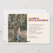 Cartes Pour Fêtes Annuelles Spectaculaire drôle de photo d'Halloween de vacanc (Dos)