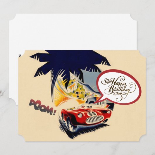 Cartes Pour Fêtes Annuelles Speed Demon Anniversaire (Devant / Derrière)