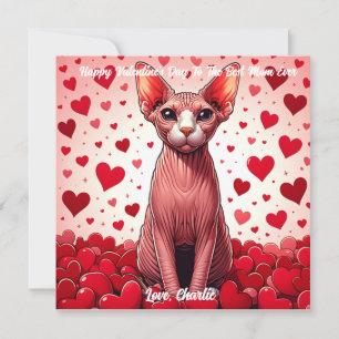 Cartes Pour Fêtes Annuelles Sphynx Chat Valentine Day Purr