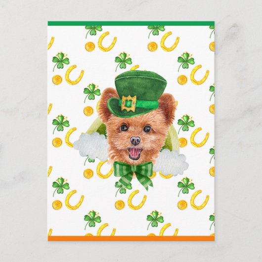 Cartes Pour Fêtes Annuelles Spitzpoo Shamrock St. Patricks Day (Devant)