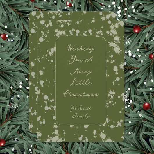 Cartes Pour Fêtes Annuelles Splatter Christmas Card