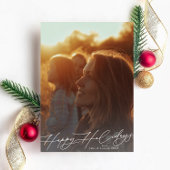 Cartes Pour Fêtes Annuelles Splendeur Élégante Blanche Photo Joyeux