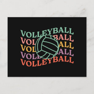 Cartes Pour Fêtes Annuelles Sport de volley-ball rétro