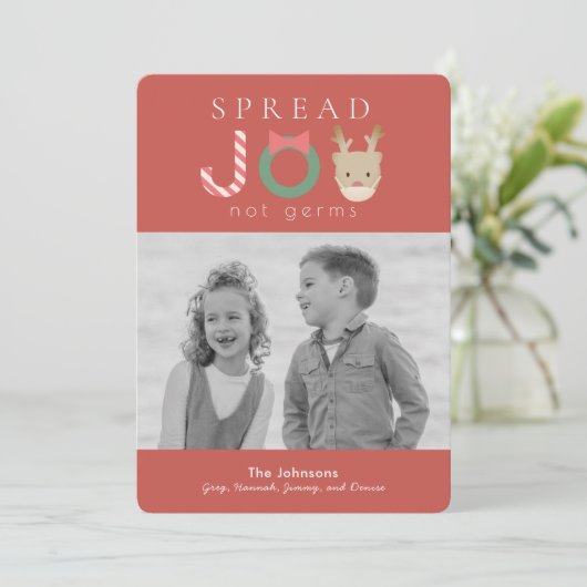 Cartes Pour Fêtes Annuelles Spread JOY Reindeer (Debout devant)