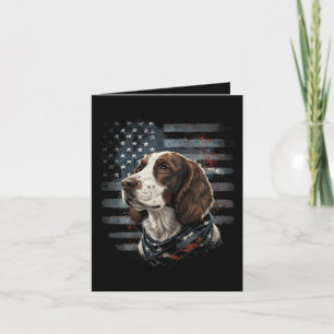 Cartes Pour Fêtes Annuelles Springer Spaniel Chien Drapeau Américain