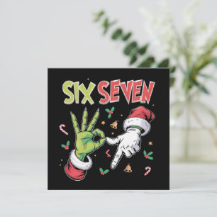 Cartes Pour Fêtes Annuelles Squelette 6 7 Noël Six Sept Mème Xmas