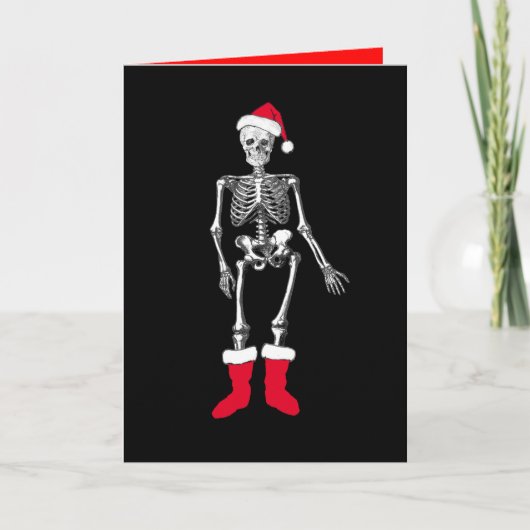 Cartes Pour Fêtes Annuelles Squelette confus (Devant)