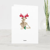 Cartes Pour Fêtes Annuelles squelette de renne de Noël (Dos)