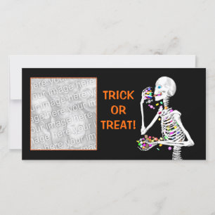 Cartes Pour Fêtes Annuelles Squelette d'Halloween