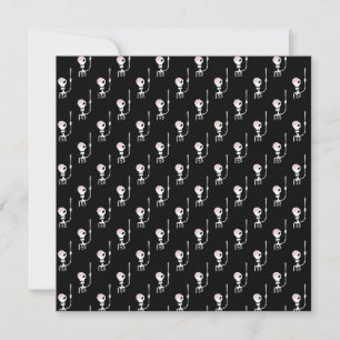 Cartes Pour Fêtes Annuelles squelette d'Halloween avec une épée
