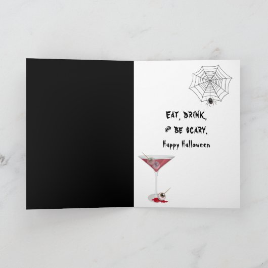 Cartes Pour Fêtes Annuelles Squelette d'Halloween tenant une citrouille Jack-o (Intérieur)