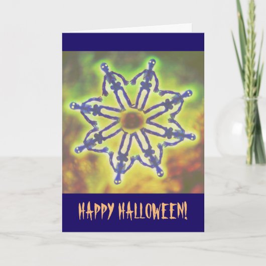 Cartes Pour Fêtes Annuelles Squelette Vortex De Doom Halloween (Devant)