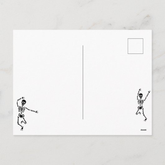 Cartes Pour Fêtes Annuelles Squelettes dansants Halloween Saison effrayante (Dos)
