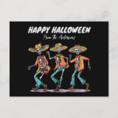 Cartes Pour Fêtes Annuelles Squelettes dansants Halloween Saison effrayante (Devant)