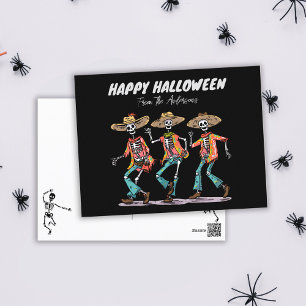 Cartes Pour Fêtes Annuelles Squelettes dansants Halloween Saison effrayante