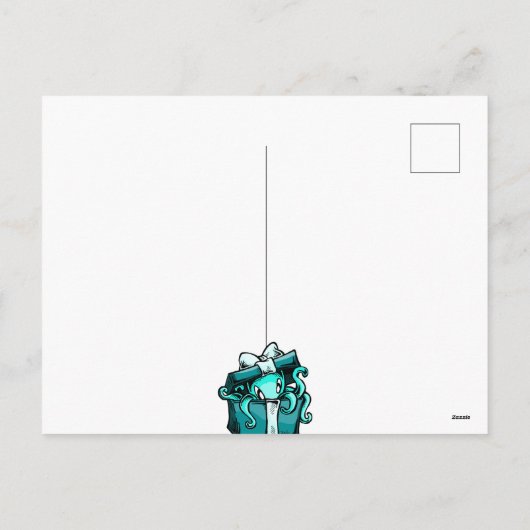 Cartes Pour Fêtes Annuelles Squiggles : Pieuvre Joyeux Hanouka (Dos)