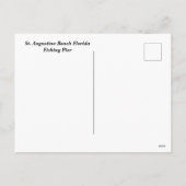 Cartes Pour Fêtes Annuelles St Augustine Beach Floride Pêche PIer (Dos)