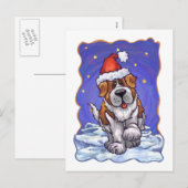 Cartes Pour Fêtes Annuelles St. Bernard Christmas (Devant / Derrière)