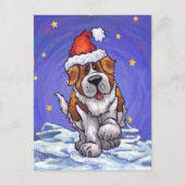 Cartes Pour Fêtes Annuelles St. Bernard Christmas (Devant)