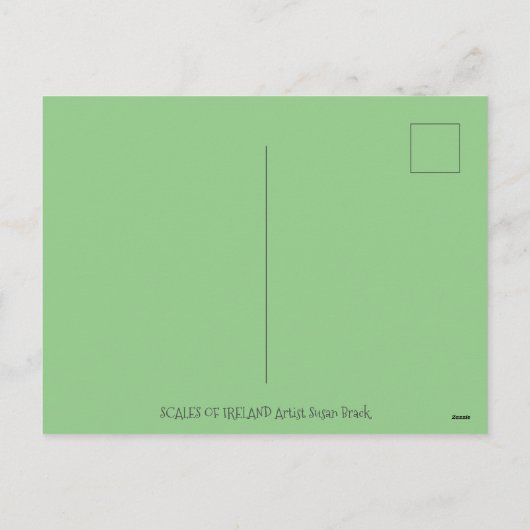 CARTES POUR FÊTES ANNUELLES ST. DRAGON SHAMROCK VERT DE PATRICK, IMAGINAIRE IR (Dos)