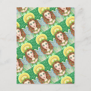 CARTES POUR FÊTES ANNUELLES ST. LE SHAMROCK DE LA JOURNÉE DE PATRICK ANGEL, BÉ