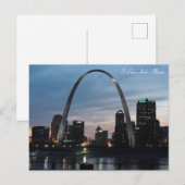 Cartes Pour Fêtes Annuelles St Lois Arch, Illinois Heure de nuit (Devant / Derrière)