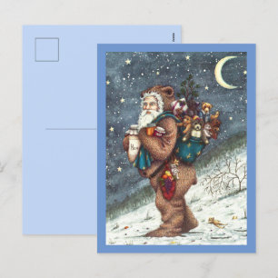CARTES POUR FÊTES ANNUELLES ST. NICK DANS LA COUVERTURE TEDDY BEAR, NOËL TEDDI