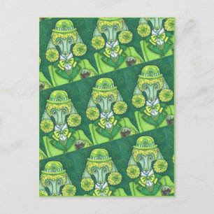 CARTES POUR FÊTES ANNUELLES ST. PADDY'S GREEN FRANÇAIS POODLE IRLANDAIS, CHIEN