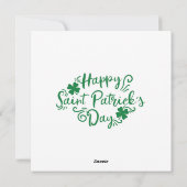Cartes Pour Fêtes Annuelles St.Patrick ;  (Dos)