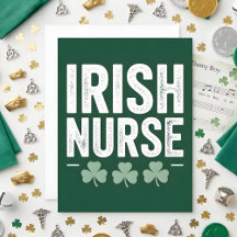 St Patrick’s Day Card Irish Nurse
