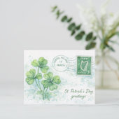 Cartes Pour Fêtes Annuelles St. Patrick’s Day Postcard from Dublin (Debout devant)