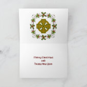 Cartes Pour Fêtes Annuelles St Patrick Tartan avec Croix celtique personnalisé (Intérieur)