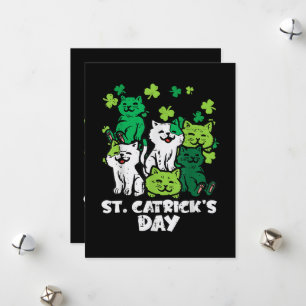 Cartes Pour Fêtes Annuelles St Patricks Catricks Day Cats Saint Pattys