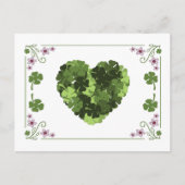Cartes Pour Fêtes Annuelles St. Patrick's Clover Heart (Devant)