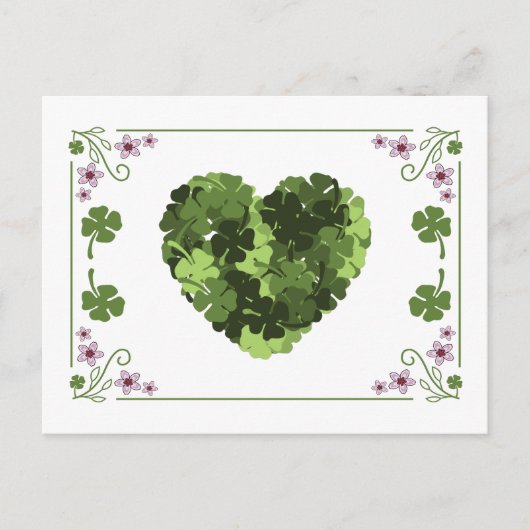 Cartes Pour Fêtes Annuelles St. Patrick's Clover Heart (Devant)